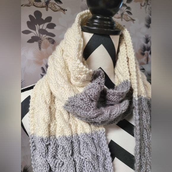 Knit scarf, hand knit by Mom - Picture 2 of 3